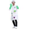 Adult Men Crazy Science Laboratory Scientist Jacket Top Gloves Set Halloween Cosplay Costumes Role Play Outfit