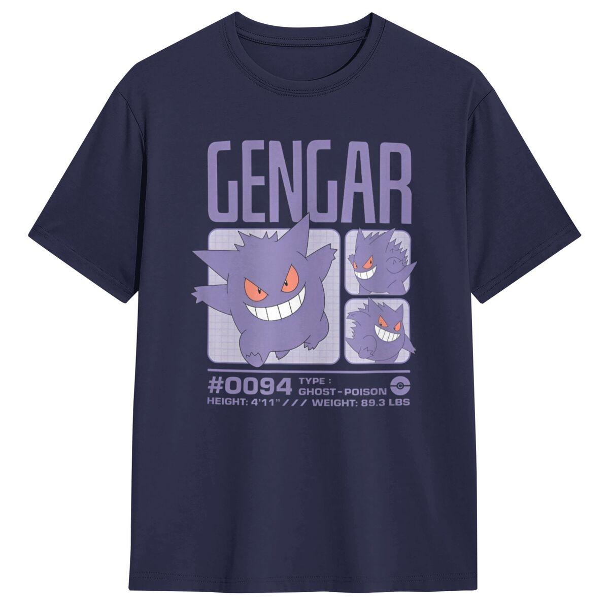 

Men T Shirt Pokemon Gengar Pastel Stats Grid T Shirts Popular Summer Tees Streetwear Casual Cotton Tops Plus Size 6XL 4XL