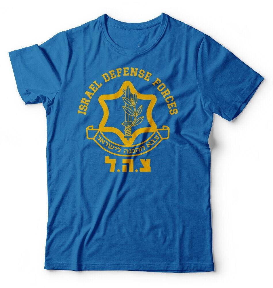 Summer Men's Israel Defense Forces Letter Printed Round Neck T-shirt 100% Cotton Casual Outdoor Loose Short Sleeve