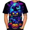 Halloween Pumpkin Head Fashion T-shirt 3D Printing Halloween T-shirt Personalized Top