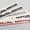 3D ABS Emblem Badge Dual Motor Sticker SPACEX Styling For Model X Y S 3 Car Body Trunk Decoration Exterior Accessories