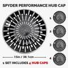 4PCS R15 Hub Caps 15 Inch Thick ABS Stylish Wheel Rim Cover Hubcap for Fiat 500 Seat Ibiza and Most Cars Truck SUV