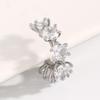 Zircon Clip Earrings for Women Exquisite Vintage Rhinestone Geometric Ear Cuffs Non Piercing for Daily Party Wear