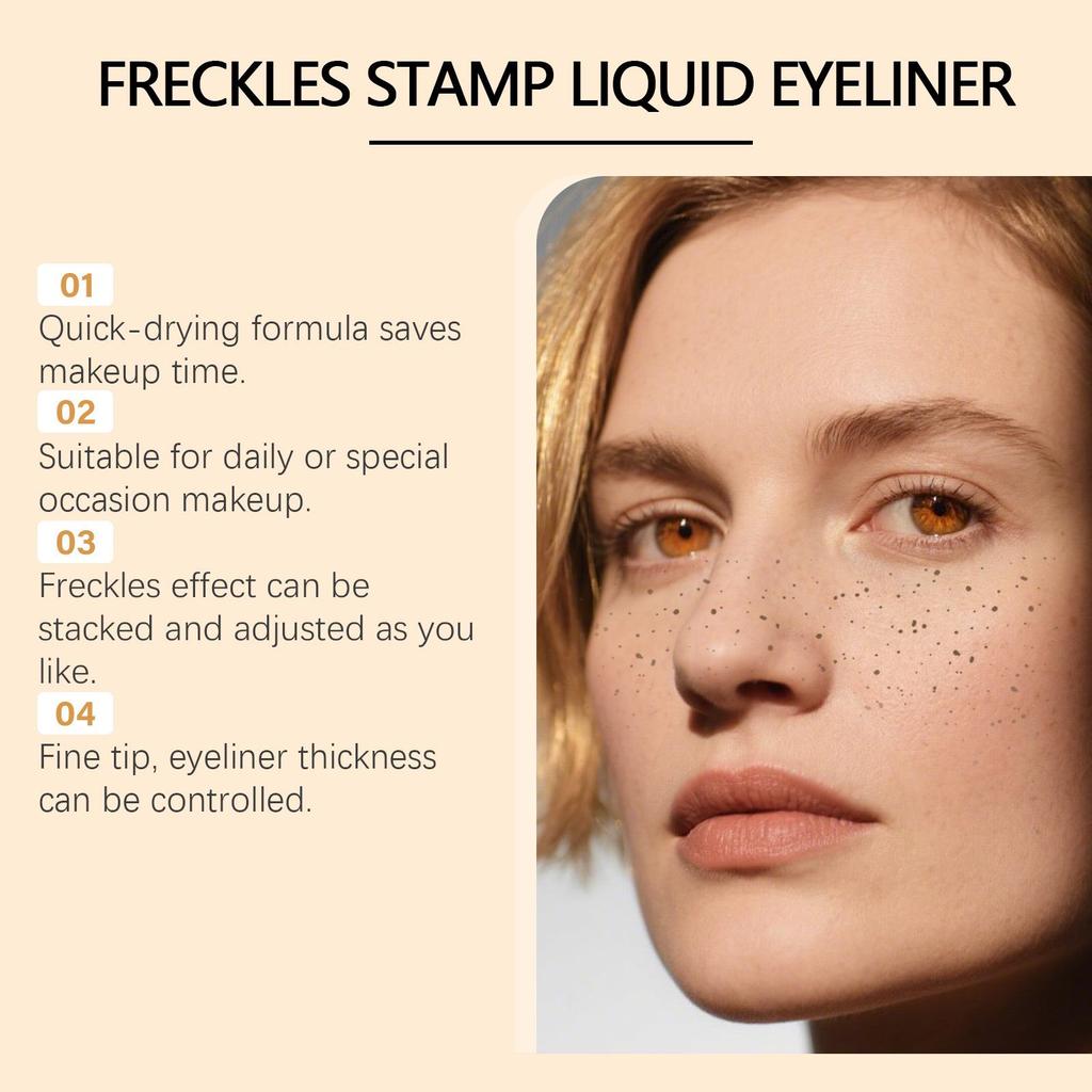 Zephoco Dual Waterproof Eyeliner & Freckle Pen, Light Brown - Smooth, Pigmented, Smudge-Resistant