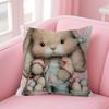 Cushion Cover Pillowcase Upholstery Sofa Throw Pillow Home Decor Pillowcas Easter Bunny Classic