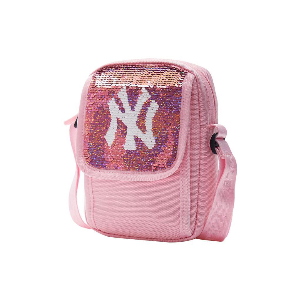 MLB New York Yankees Adjustable Shoulder Strap Nylon Crossbody Bag Women bags Pink 7FCRB034N-50PKL
