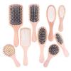 Airbag Wood Comb Massage Hair Brush Comb For All Hair Types Anti-Static Comb & Scalp Massager Ir Cushion Design For Detangling