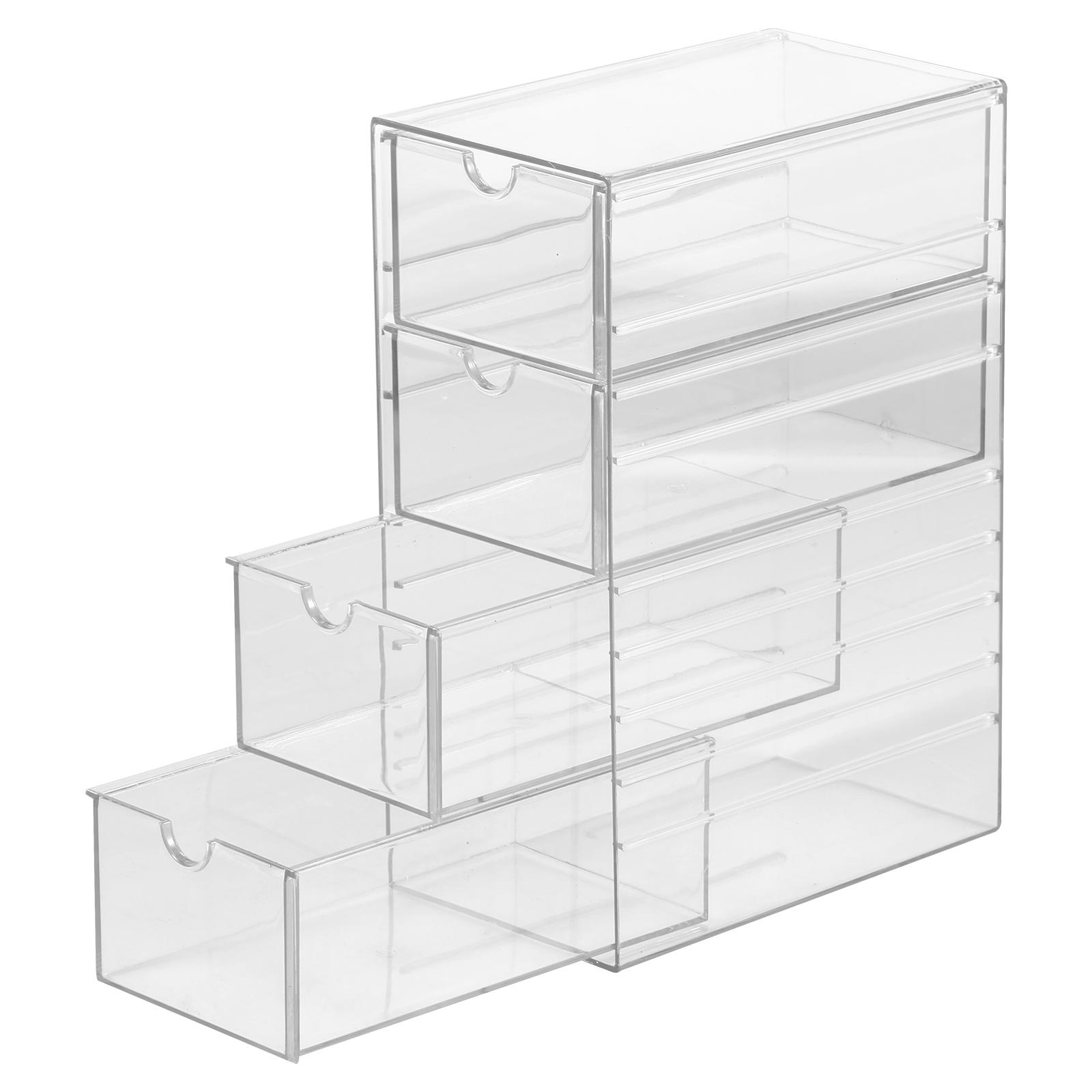 

Органайзер для чайных пакетиков, выдвижной ящик, штабелируемый, прозрачный, держатель для хранения косметики и украшений, коробка для кофейных капсул, большая вместимость, ящик для хранения чайных пакетиков прозрачный