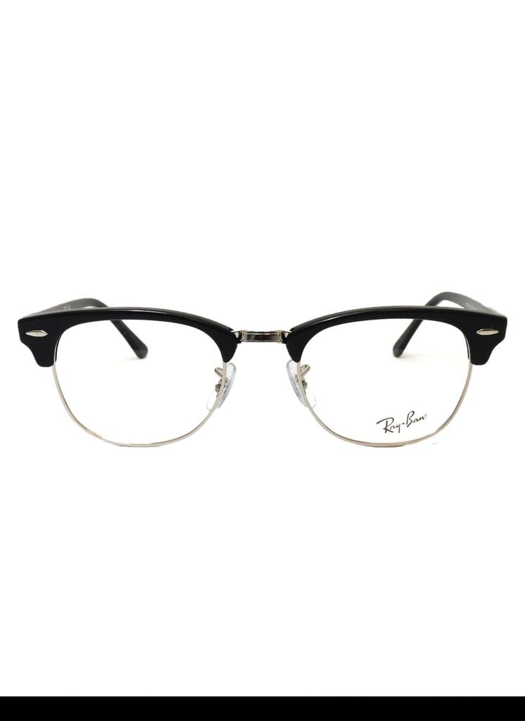 Authentic Clubmaster RX5154 2000 51 Size Eyeglasses with Light Blue Colored Ray-Ban Lenses. (Sunglasses Included.)