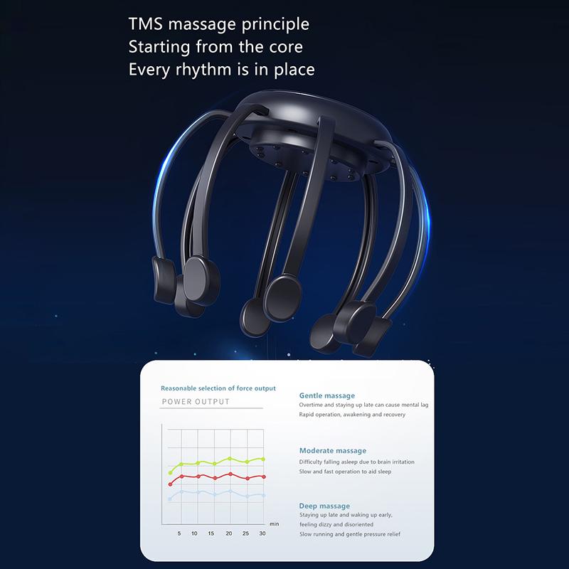 Electric Octopus Claw Head Massager 4 Modes Vibration Scalp Massage Therapeutic Head Scratcher Relief Head Fatigue Improve Sleep