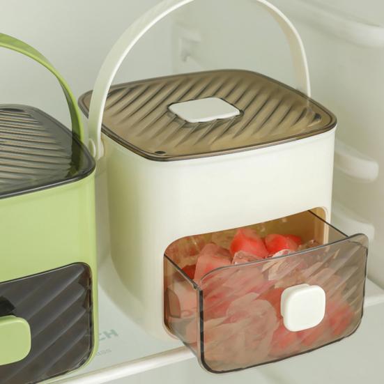 Yousheng Ice Cube Tray for Freezer Sphere Ice Mold Maker with Lid And Bin One Button Release Circle Ice Cube Mold Ice Bucket for Whiskey Cocktails