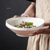 7-inch Uniquely Shaped White Ceramic Salad Bowl Home Modern Breakfast Fruit Yogurt Bowl Dinner Cooking Plate Kitchen Tableware