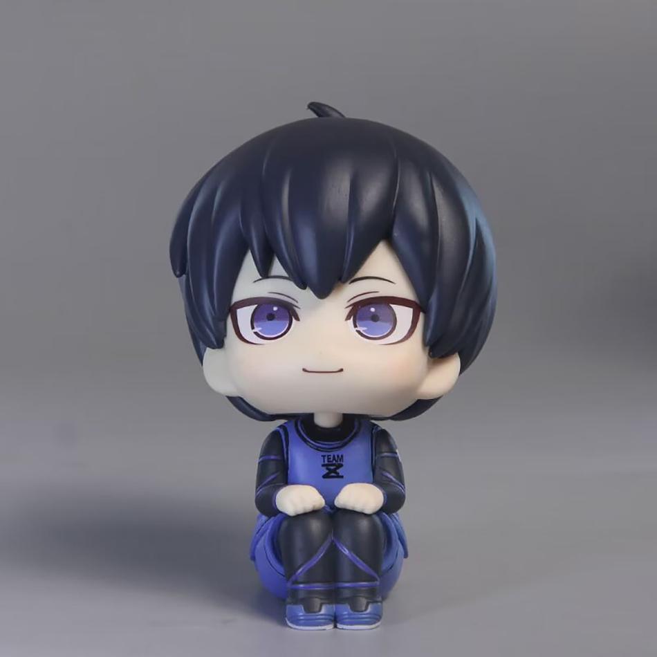 Blue Lock Kawaii Nagi Seishiro Isagi Yoichi Sitting Action Figure Doll Tabletop Model Anime Peripheral Creative Birthday Gift To