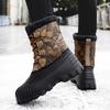 Men's Winter Warm Snow Boots Camouflage Hiking Boots Outdoor Knee High Duck Boots Climbing Boots Waterproof  Plus Size