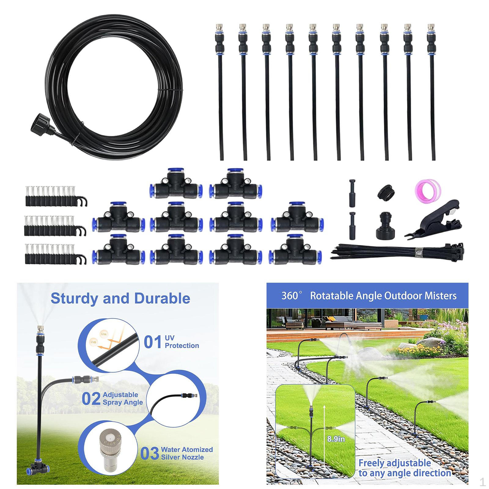 Automatic Irrigation Kit Atomizing Misting Watering System Easy to Install Practical for Courtyard 10m