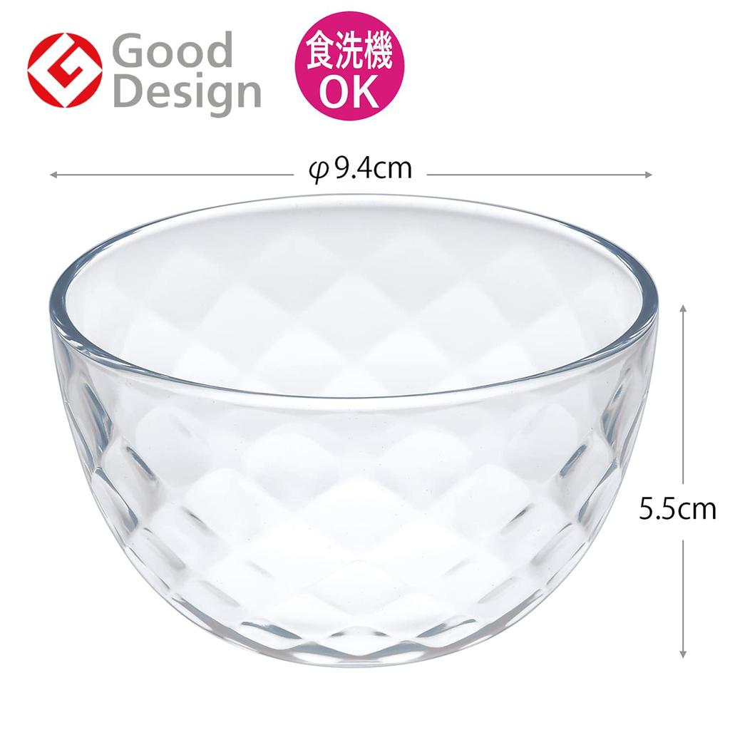 Toyo Sasaki Glass Plate Refre Ball 9 Set of 96 Made In Japan Dishwasher Safe Good Design Award Deep Plate Small Bowl Medium Bowl Glass Plate Round