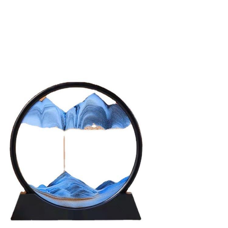 Creative Ornament Hourglass 3d Landscape Flowing Sand Painting For Birthdays Office And Desktop Decor