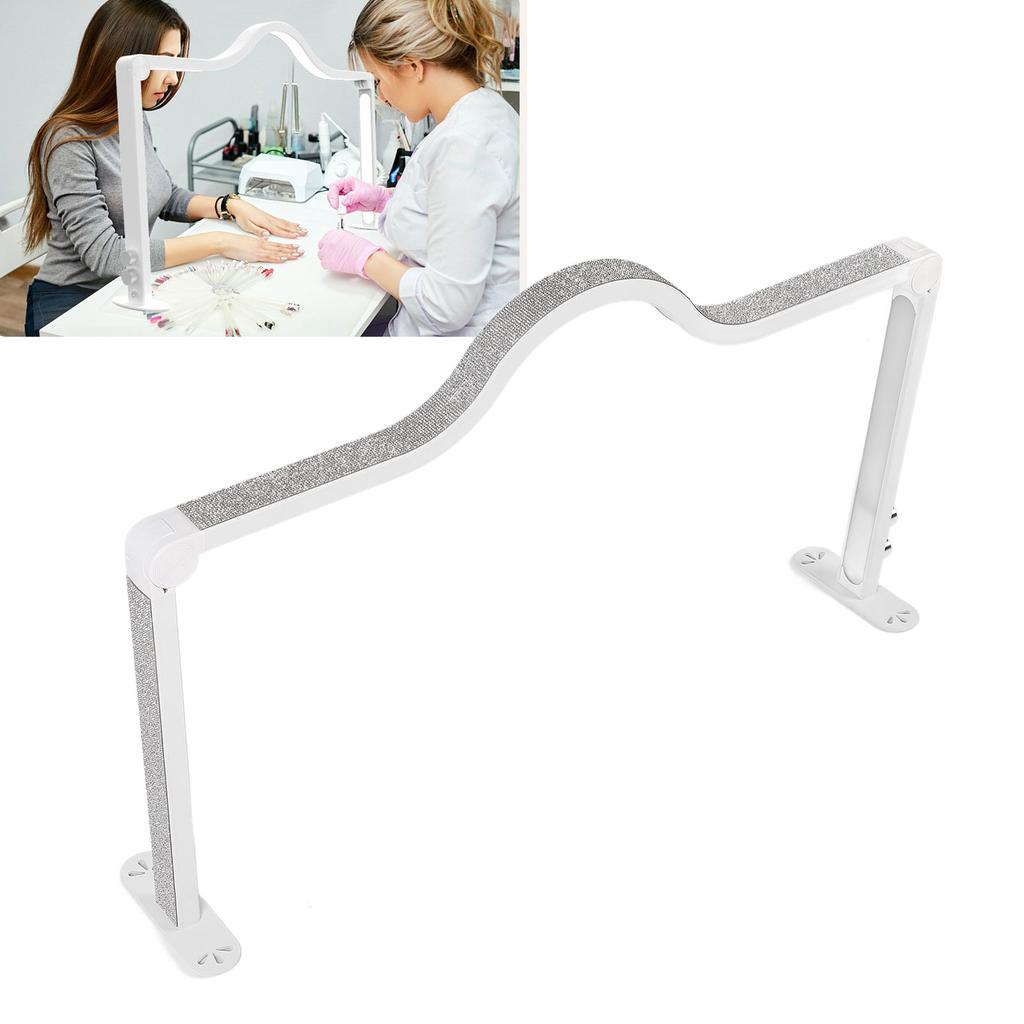 Half Moon Nail Desk Light 3 Modes Soft Lighting Half Moon Manicure Lamp for Eyelash Extension Eyebro