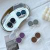 Vintage Farbiges Kontaktlinsenetui mit Pinzette Tragbare Reiseaufbewahrungsbox Beauty Pupille Make-up Zubehör