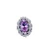 2026 Luxo Premium Sensação Rosa Doce Diamante Colar Anel Aberto Brincos de Tarraxa Cheios de Diamante Pulseira Tesouro Colorido Rosa Flor de Cerejeira