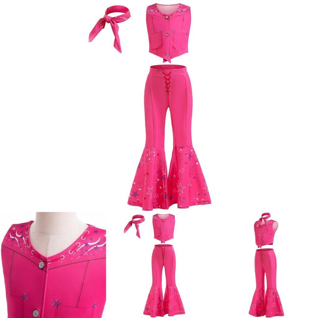 Nuovo Set Costume Cosplay Barbie Per Bambine Stile Principessa Carino Stampato E Multicolore