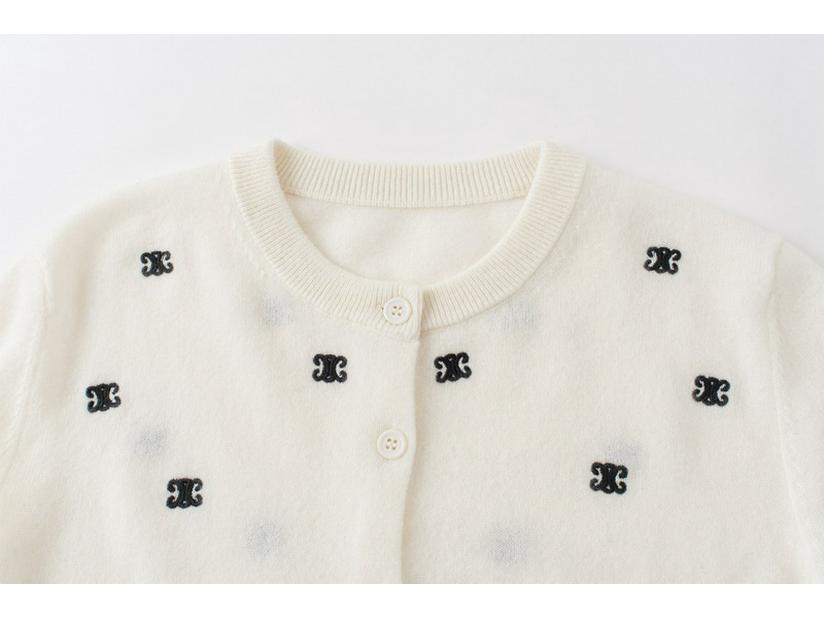 Women's 100% Pure Cashmere Crew Neck Embroidered Loose Sweater