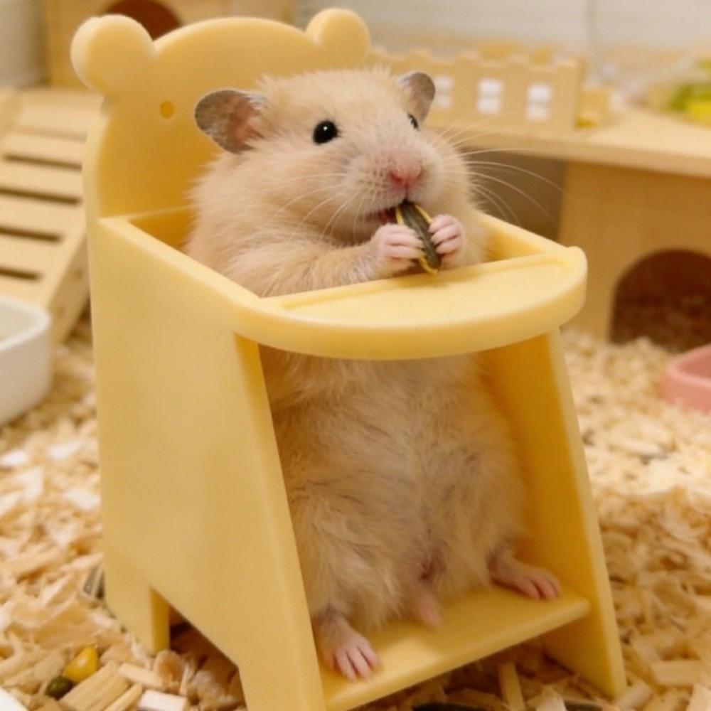 Bear Shape Mini Pet Dining Seat Mini Mini Pet Chair New Small Pet Seat  Small Rat Cage