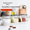 Glass Seasoning Jar Set with Storage Rack