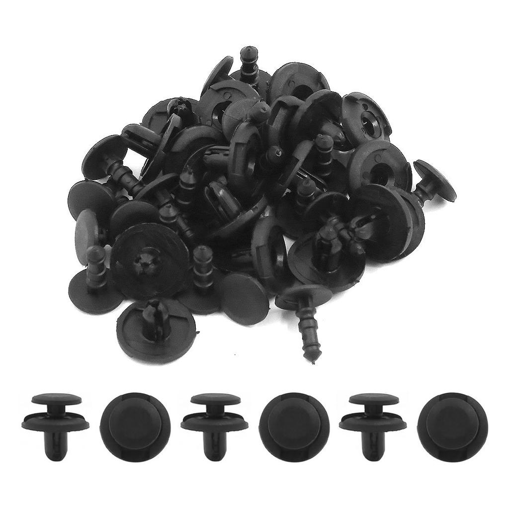 uxcell Clips/Rivets/Fasteners Plastic Black 7mm Boot Rivet Trim, Pack of 20
