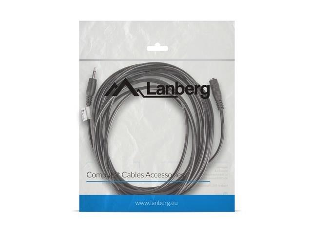 Kabel audio Lanberg stereo minijack - minijack M/F 5m