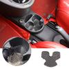 Hcilloend Cup Holder Mat for New Fiat 500 Center Control Seat Cup Holder Socket Cover Cup Holder Panel Center Cup Holder Frame Carbon Fiber Easy