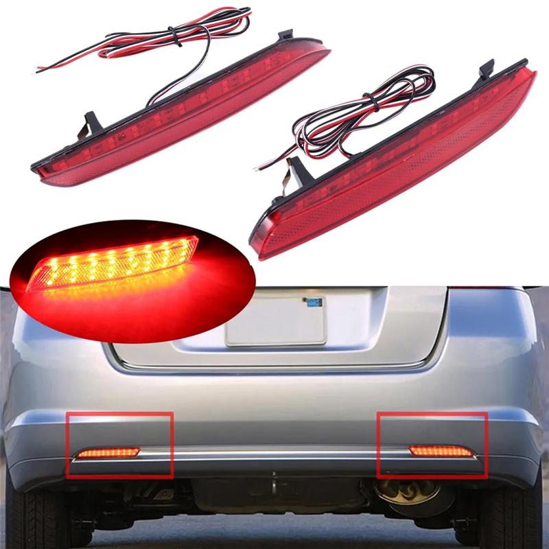 Powerful LED Rear Bumper Reflector Light For Honda JAZZ Fit 2010 2011 2012 2013 Stop Fog Lamp