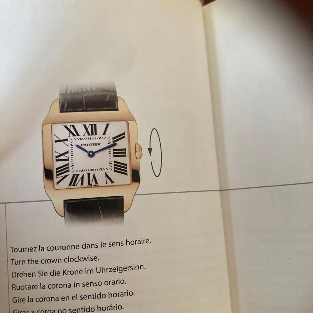 Used Cartier watch product manual, not for sale
