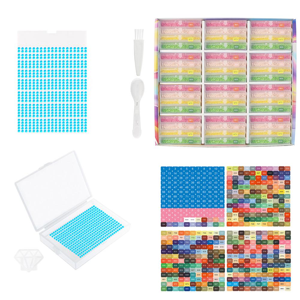 5D DIY Diamond Painting Tray with Spoon & Brush Diamond Painting Tool Tray Diamond Painting Storage Containers Trays for Adults