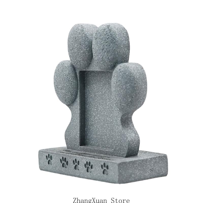 Pet Memorial Stones Pet Dog Cats Resins Paws Ornaments for Outdoor and Indoor Pet Memorial Gift