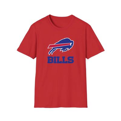 Buffalo Bills Soft T-Shirt Football Fan Apparel Xmas Gift Red Blue White