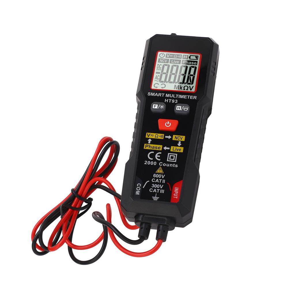 Digital Multimeter Voltage Tester 4000 Counts High Accuracy Phase Sequence Live Wire Automatic