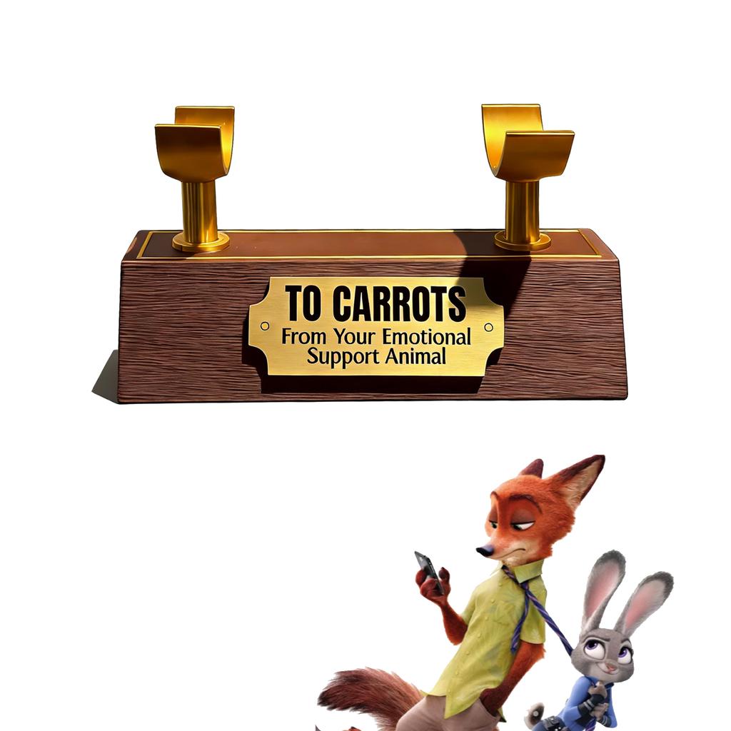 @In Stock Zootopia 2 3D-Printed Stand & Judy’S Carrot Voice Recorder | 60S Mini Recording 2-In-1 Gel Pen | Valentine'S Day Gift