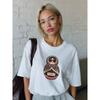 New Printed T-shirt Western Style New Fashion Casual Loose Print Short sleeve Cotton T-shirt Top