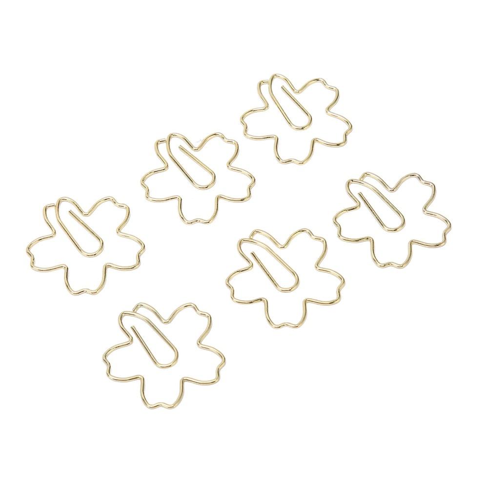 100Pcs Gold Cute Paper Clips Sakura Shape Cool Paper Clips Cute Cute Planner Clips  Office