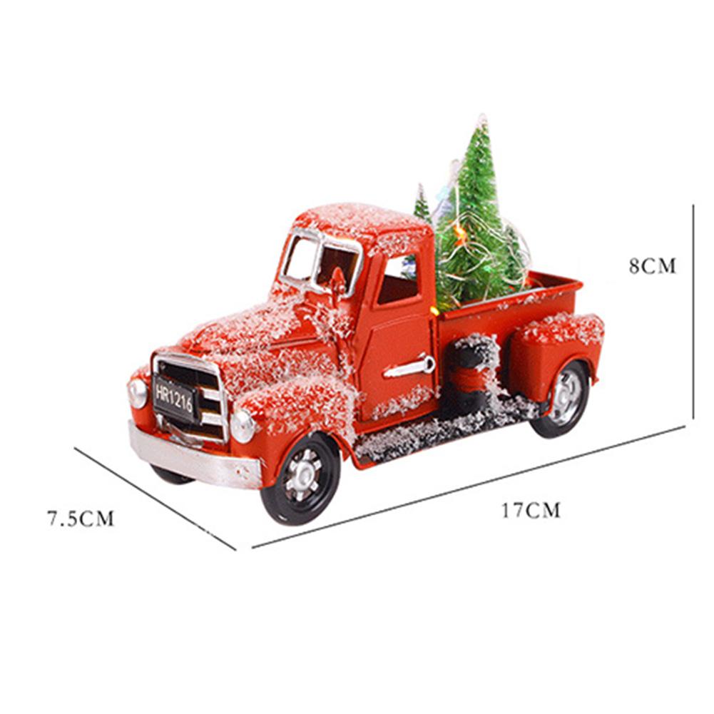 Truck Car Model Christmas Tree Ornaments Vintage Handcrafted Car Crafts With Lights For Christmas Decoration