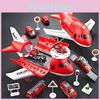 Big Toy Airplane Cars Vehicle Transport Passenger Simulate Plane Fire Truck Gift