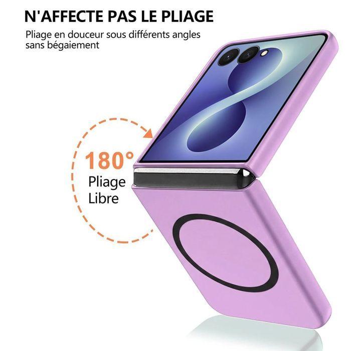 Θήκη για Samsung Galaxy Z Flip 8, Άκαμπτη Αντικραδασμική Προστασία με Μαγνητικό Δακτύλιο - Μωβ