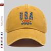 pc pcs  American Freedom Baseball Cap Suitable for Outdoor Adjustable Trucker Hat with Vintage Star Print Washed Bu