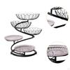 5 Tier Fruit Basket Bowl Fruits Stand Holder Organizer Storage Baskets Metal Wire