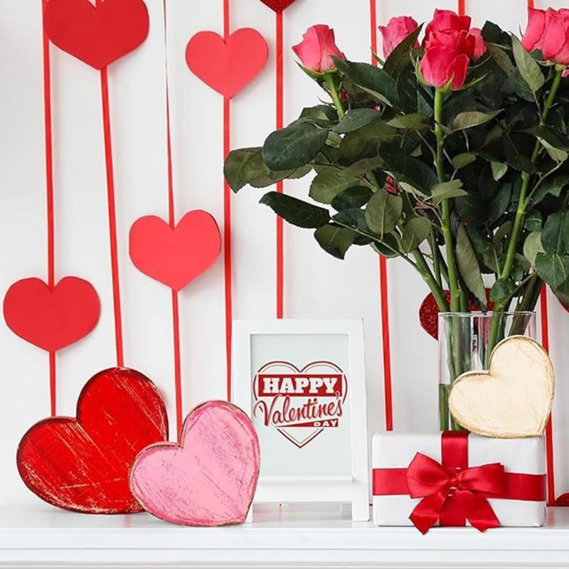 Elegant Wooden Love Shape Tray Perfect For Valentine Gift And Desktop Organization Handmade Wood Heart Shaped Ornament