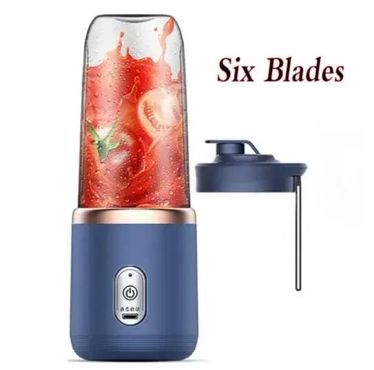 Market-5 Draagbare Vruchtensap Blenders Zomer Persoonlijke Elektrische Mini Fles Thuis USB 6 Blades Juicer Cup Machine Voor Keuken