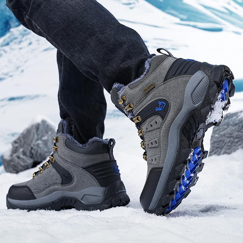 Winter Schneestiefel Damen High-Top Outdoor Warm Dicksohlig Einfarbig Outdoor Schuhe Herren Abriebfest Lässige Stiefeletten Herren