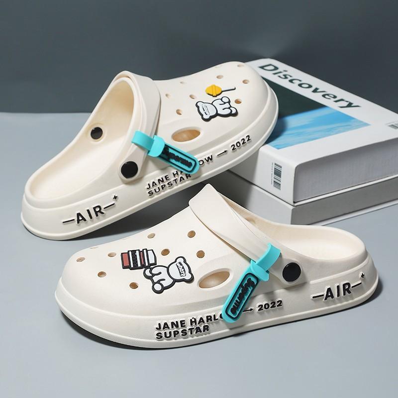 New hole shoes men's summer wear versatile trend soft sole non-slip wear trend beach nurse couple baotou
