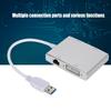 High Quality MultiFunctional Aluminum Alloy USB 3.0 to VGA HDMi LAn TDVI Converter Adapter